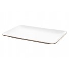 MAKU Керамична правоъгълна чиния 29 х 19,5 см - бяла